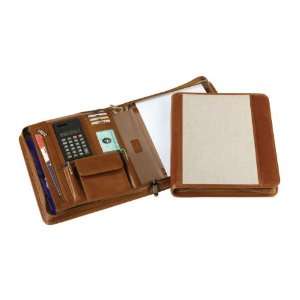  Bellino Leather Gianni Zip Around Organizer  TAN Office 