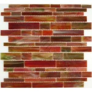  Bonfire Random Bricks Red Brick Victorian Glossy Glass 
