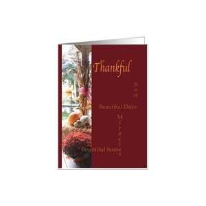  Son Thankful Gourds and Mums Card Toys & Games