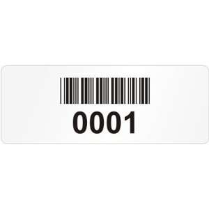  Custom Label With Barcode, 0.75 x 2 Destructible 
