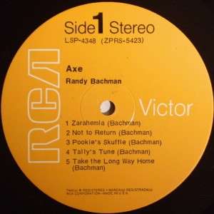 LP ROCK ~ RANDY BACHMAN ~ AXE ~ ORIG 1970 RCA  