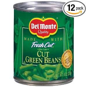 Del Monte Cut Green Beans, 8 Ounce (Pack of 12)  Grocery 