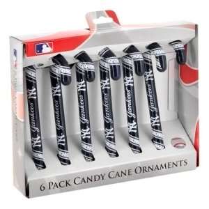  New York Yankees Candy Cane Ornaments   Set of 6 Sports 