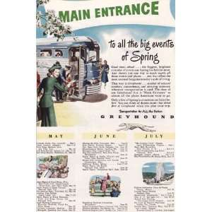  Greyhound Bus Lines Vintage Ad   1960s # 189