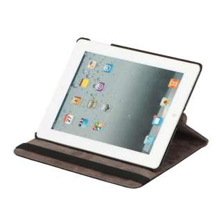 Smart Cover Leather Case Rotating Stand For iPad 2 BL  