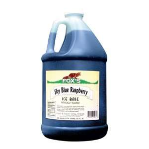 Foxs Sky Blue Raspberry Snow Cone Syrup 1 Gallon  Grocery 