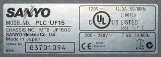   PLC UF15 Large Venue LCD Projector + LNS S01 Lens 086483045554  