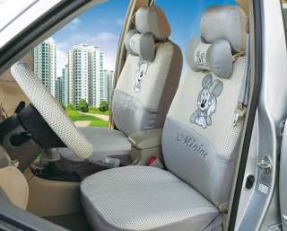 Minnie Mouse Car Front Rear Seat Cover Ice Silk 19pc 24  