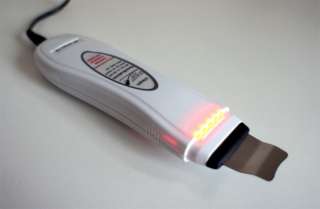 New LED Blue Red Light Therapy Ultrasonic Skin Scrubber  