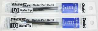 Pk Pentel EnerGel Rollerball Pen Refills BLUE Bold  