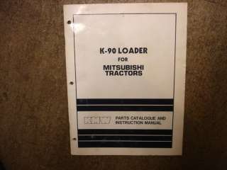 KMW K90 Mitsubishi tractor loader owners parts manual  