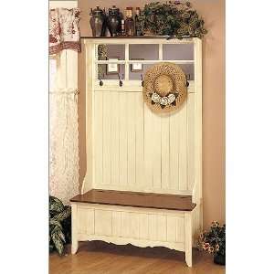  Powell French Country Hall Tree with Storage Bench