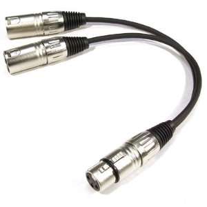 Kirlin 6 Foot Patch Y Cable Cords   XLR Female To Dual XLR Male Cables 