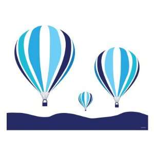  Blue Hot Air Balloon Giclee Poster Print by Avalisa 