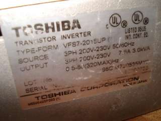 TOSHIBA VFS7 2015UP VFD VF S7 DRIVE VARIABLE FREQUENCY MOTOR 