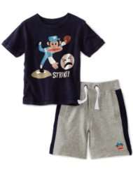 Paul Frank Baby boys Infant Strike Out Two Piece Short Set