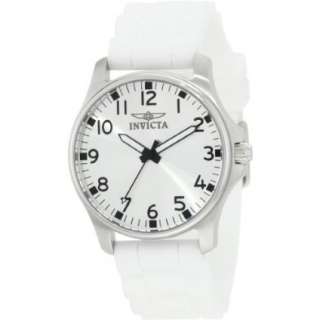 Invicta Womens 11724 Wildflower Silver Dial White Silicone Strap 