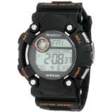   Grey Dial Orange Accented Digital World Time Sport Chronograph Watch