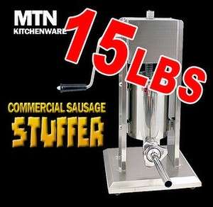 MTN 15lbs Stainless Steel Commercial Sausage Stuffer  