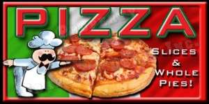 Concession Banner PIZZA V3   24 W X 12 H  