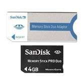 Sandisk 4GB MEMORY STICK PRO DUO FOR SONY CYBER SHOT DSC P73 P93A V1