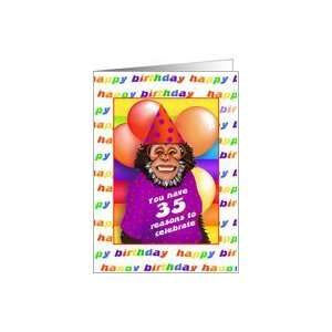  35 Years Old Birthday Cards Humorous Monkey Card Toys 