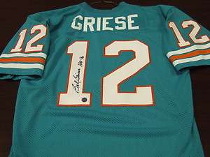 Bob Griese Autographed Miami Dolphins Jersey COA  