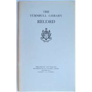  The Turnbull Library Record october 1972 (volume 5 number 