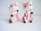 Vintage Adorable Pink Pig Ceramic Salt & Pepper Shakers