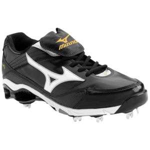 Mizuno 9 Spike Pro Low KL 6   Mens   Baseball   Shoes   Black/White