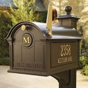  Balmoral Mailbox   French Bronze, Address Plaques with Door 