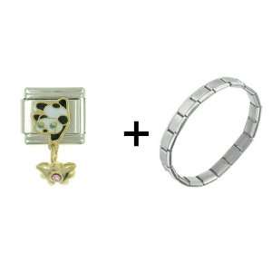  Panda Dangle Italian Charm Bracelet Pugster Jewelry