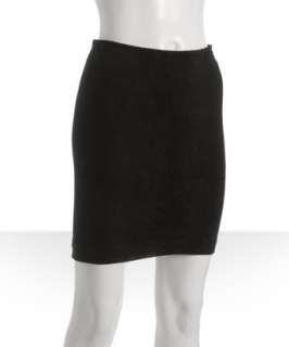 Brighton black suede mini skirt   