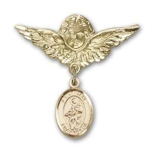   with St. Jane of Valois Charm and Angel w/Wings Badge Pin Jewelry