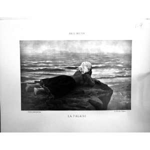   C1876 Lacroix Jules Breton Falaise Sketch Etude Nature
