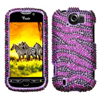 BLING Hard Snap Phone Cover Case for HTC MYTOUCH 4G SLIDE Zebra PB 