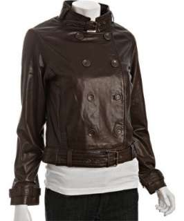 For Joseph brown leather Derdiah leather cadet jacket   up 