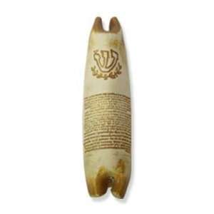  Cream Colored Ceramic Mezuzah