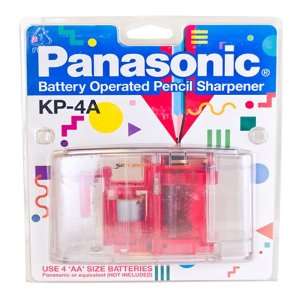    Panasonic KP4A Clear/Red Battery Pencil Sharpener