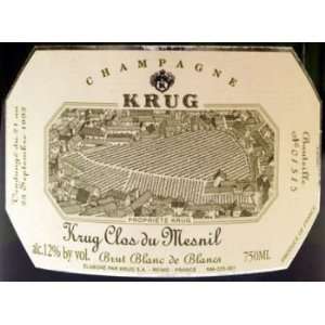  1998 Krug Clos du Mesnil Blanc de Blancs 750ml Grocery 