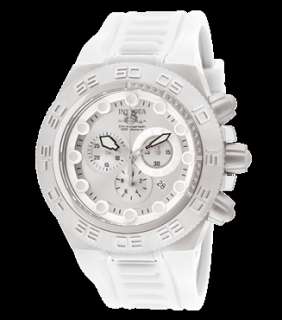 Invicta 1536 Mens Subaqua Noma Sport White Chronograph Rubber Strap 