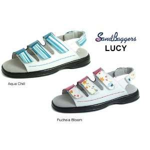  Sandbaggers Lucy Womens Golf Sandals (ColorBlack Lizard 