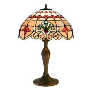 Handcrafted Stained Glass Made of Tiffany Style Classic Table Lamp