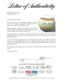 1961 NY Yankees Reunion Autographed Signed AL Baseball PSA/DNA #P00412 