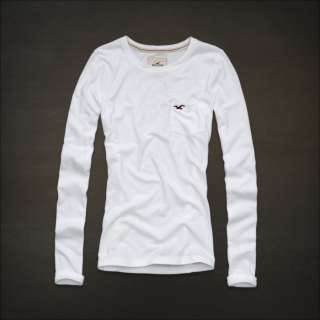 NEW 2012 HOLLISTER BY ABERCROMBIE WOMENS LONG SLEEVE KNIT SHIRT WHITE 