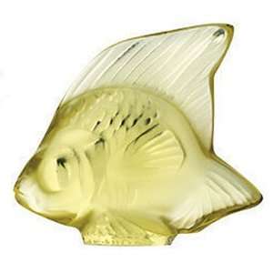  Lalique Seal Fish Yellow   1 3/4 in 