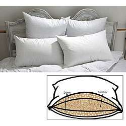 230 TC Set of 4 Soft King, Queen, Standard Size Down Feather Pillow 