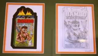 1991 TOPPS WACKY PACKAGES 2 PIECE ORIGINAL FINAL ART BAMBO RAMBO DEER 