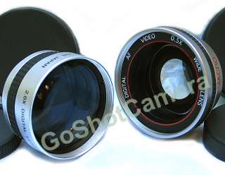 43mm WIDE & TELE LENS FIT PANASONIC CAMCORDER NV GS500  