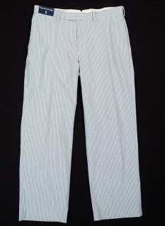 ralph lauren blue white seersucker pants size 38 x 32